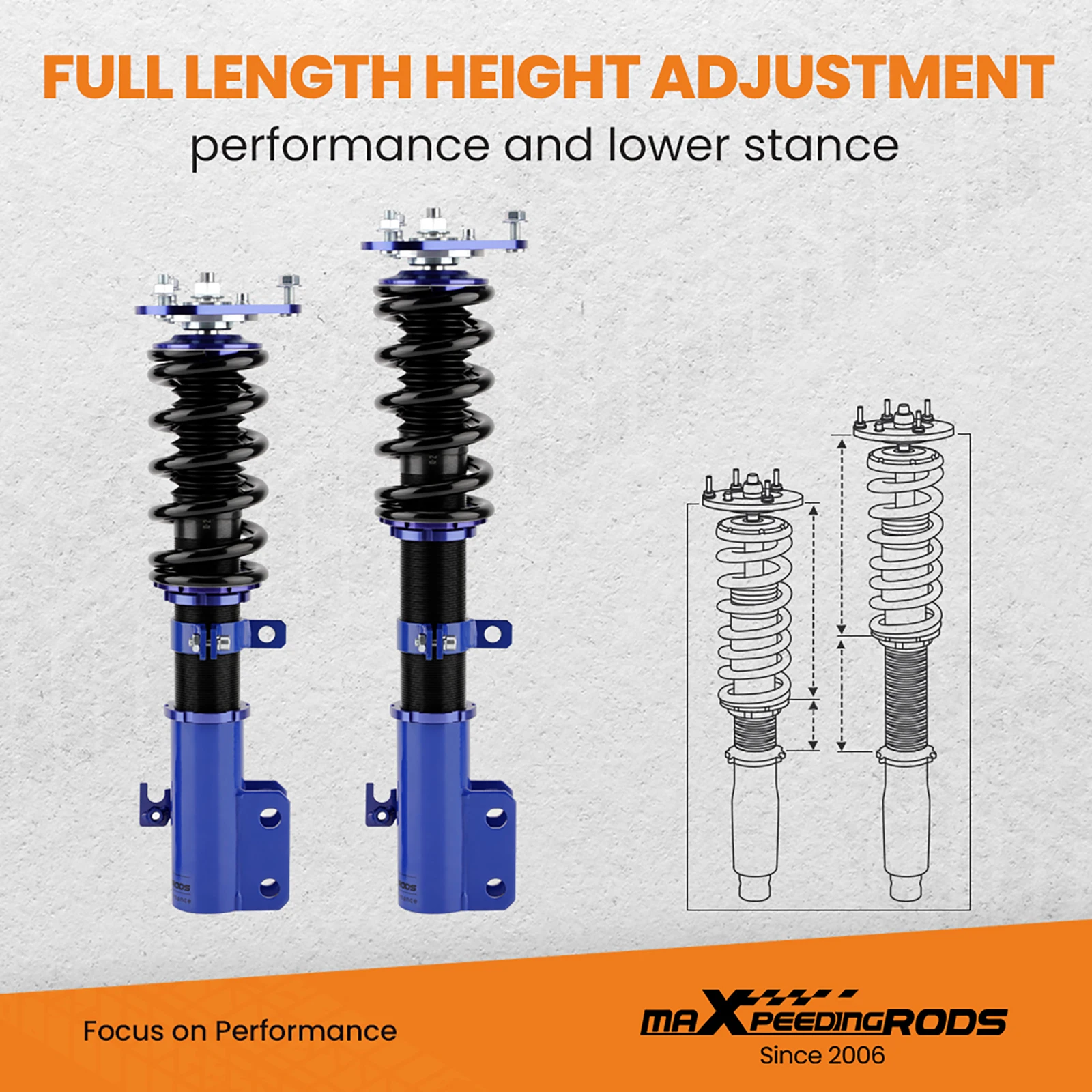 Coilovers regulables Toyota Corolla 1.8 2003-2008 suspensión ajustable - imagen 4