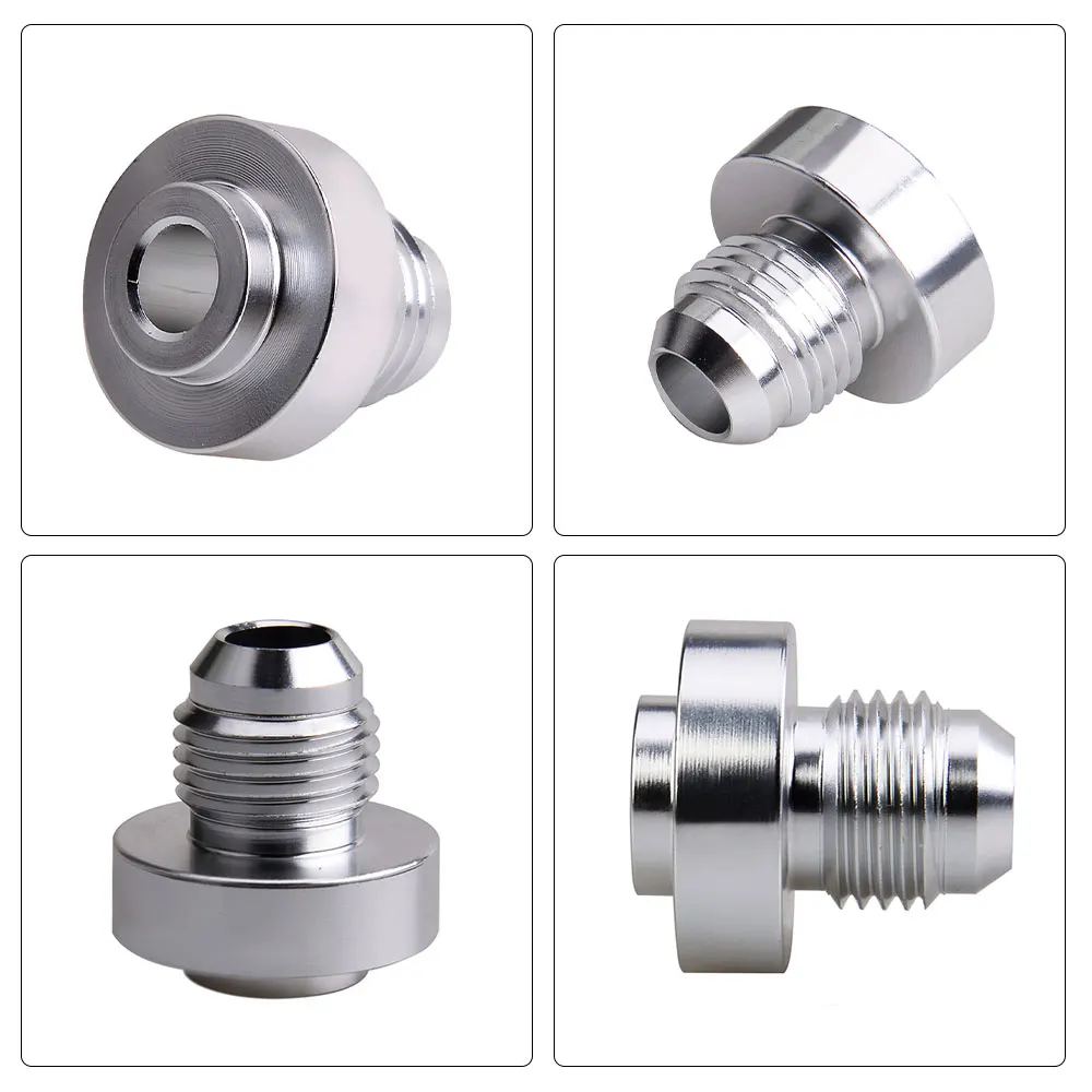 Racor macho recto de aluminio para manguera de nitro AN6-AN10 - imagen 4