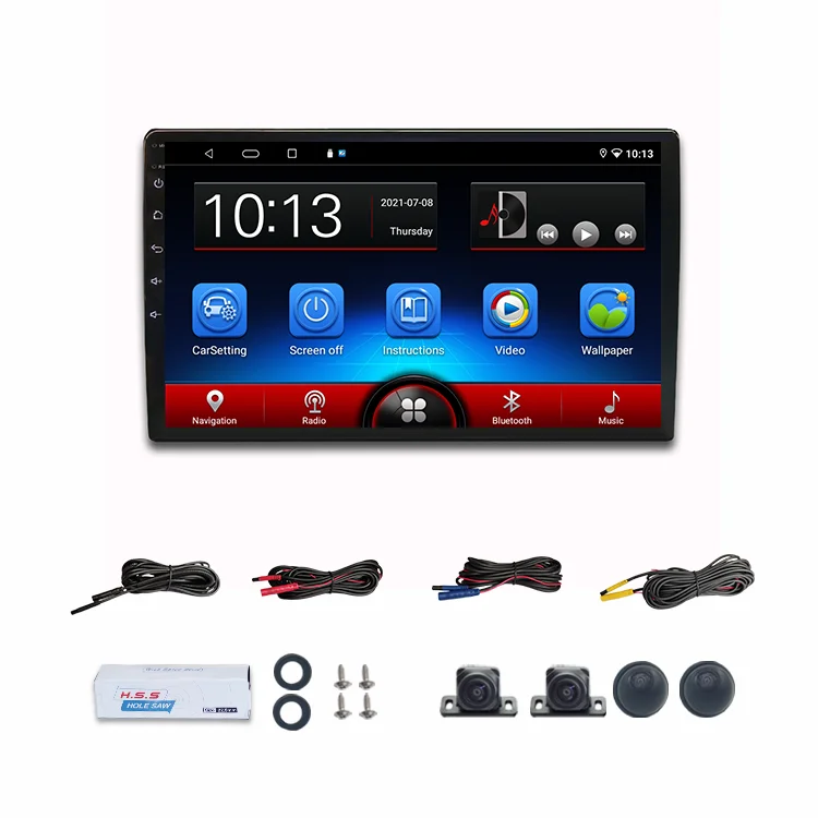 Autoradio Android 10" CarPlay multimedia con cámara 360°