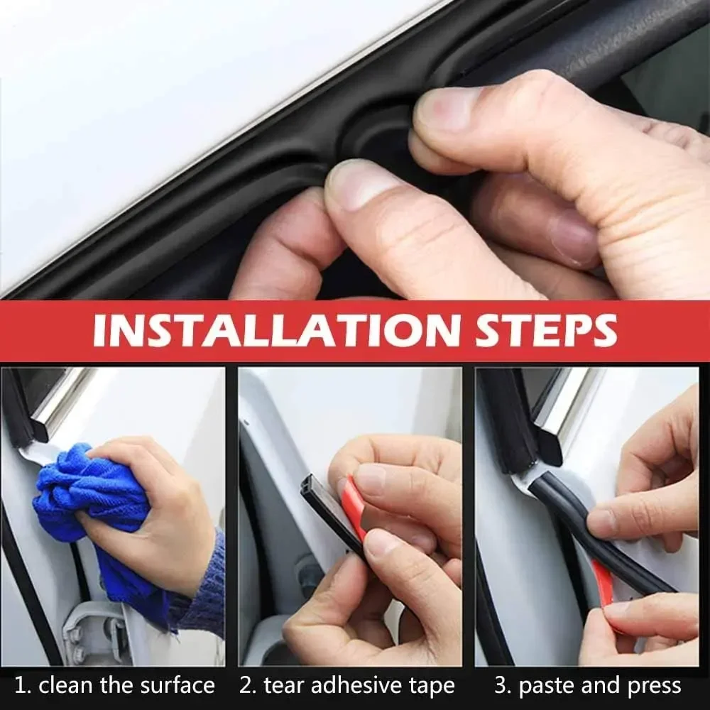 Burlete de goma autoadhesivo universal para puertas y ventanas - imagen 4