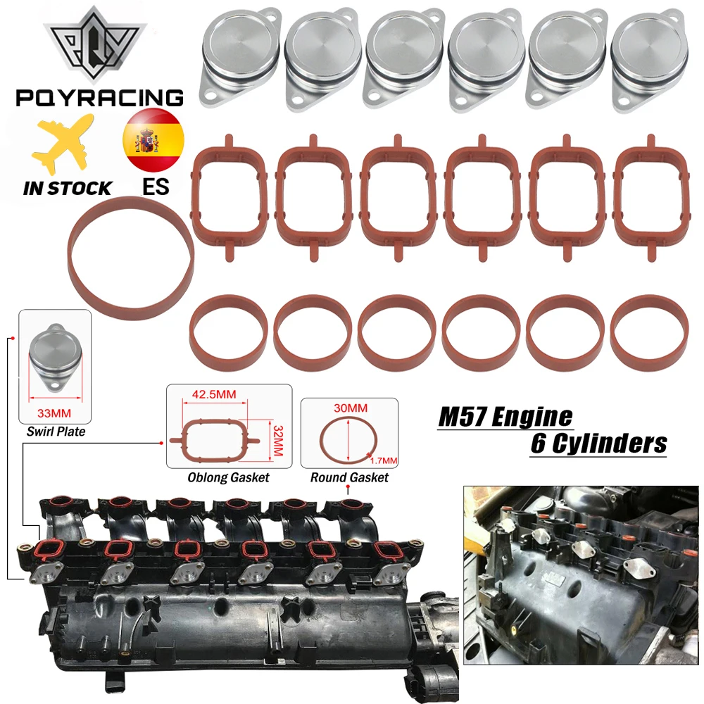 Kit Swirl Flap PQY-IMK02 con juntas para BMW 6 Cilindros