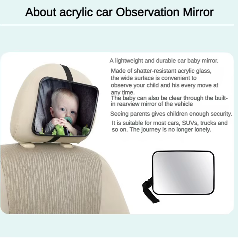 Espejo retrovisor infantil supervisión niño asiento trasero - imagen 3