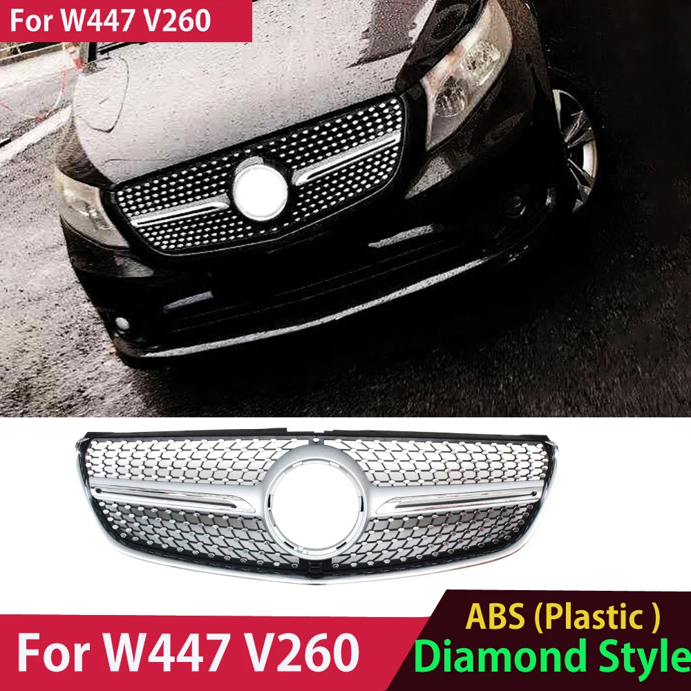 Nueva rejilla de parachoques delantero estilo diamante apta para Clase V W447 Vito V260 2021-2023 Facelift - imagen 2
