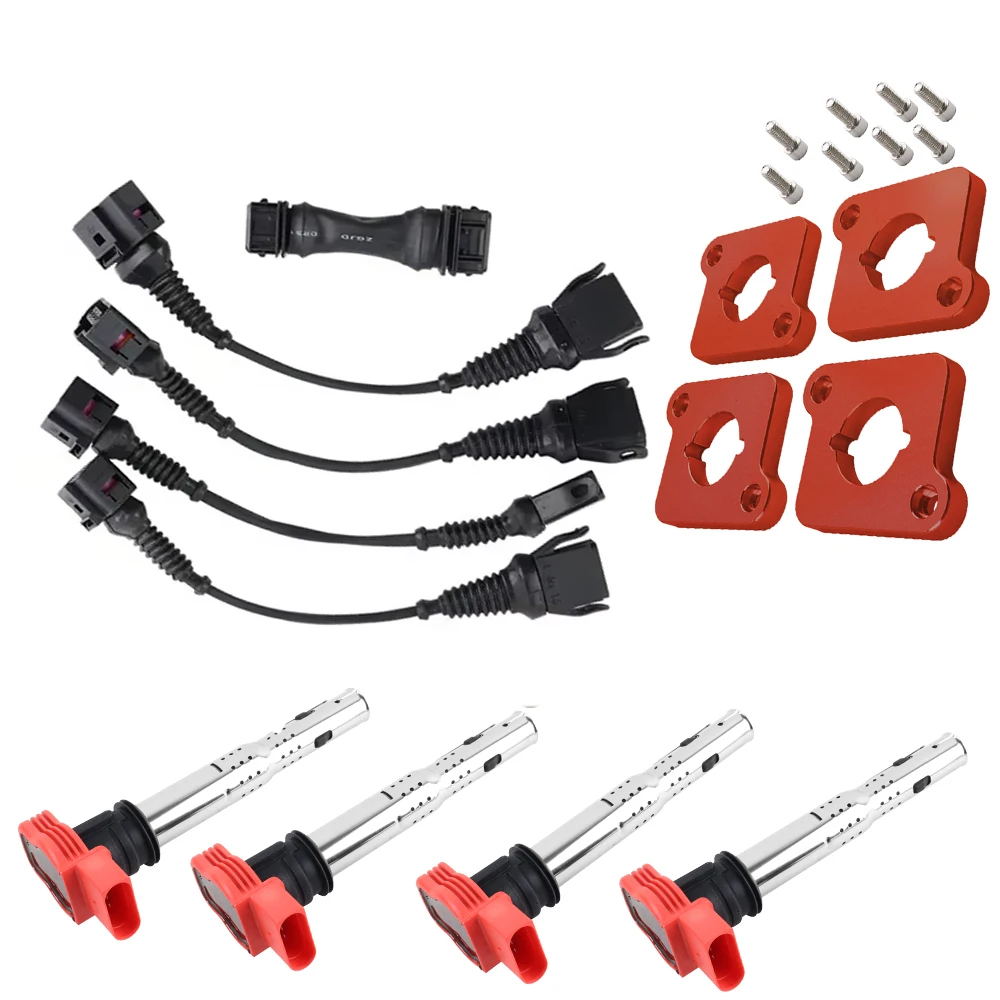 Kit bobinas de encendido Audi A4 B5 1.8T con arnés ICM y placas R8 - imagen 4