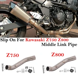 Escape de moto con silenciador y tubo intermedio Kawasaki Z750/Z800