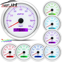 Velocímetro GPS 85 mm con odómetro y antena para coche o barco