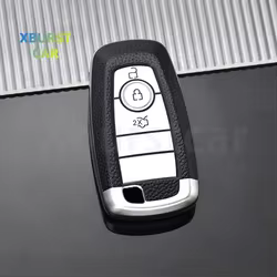 Carcasa de cuero TPU Fob para Ford Explorer Fusion Edge Mustang F150 F250 F350 Ecosport, funda para llave remota de coche, soporte Protector