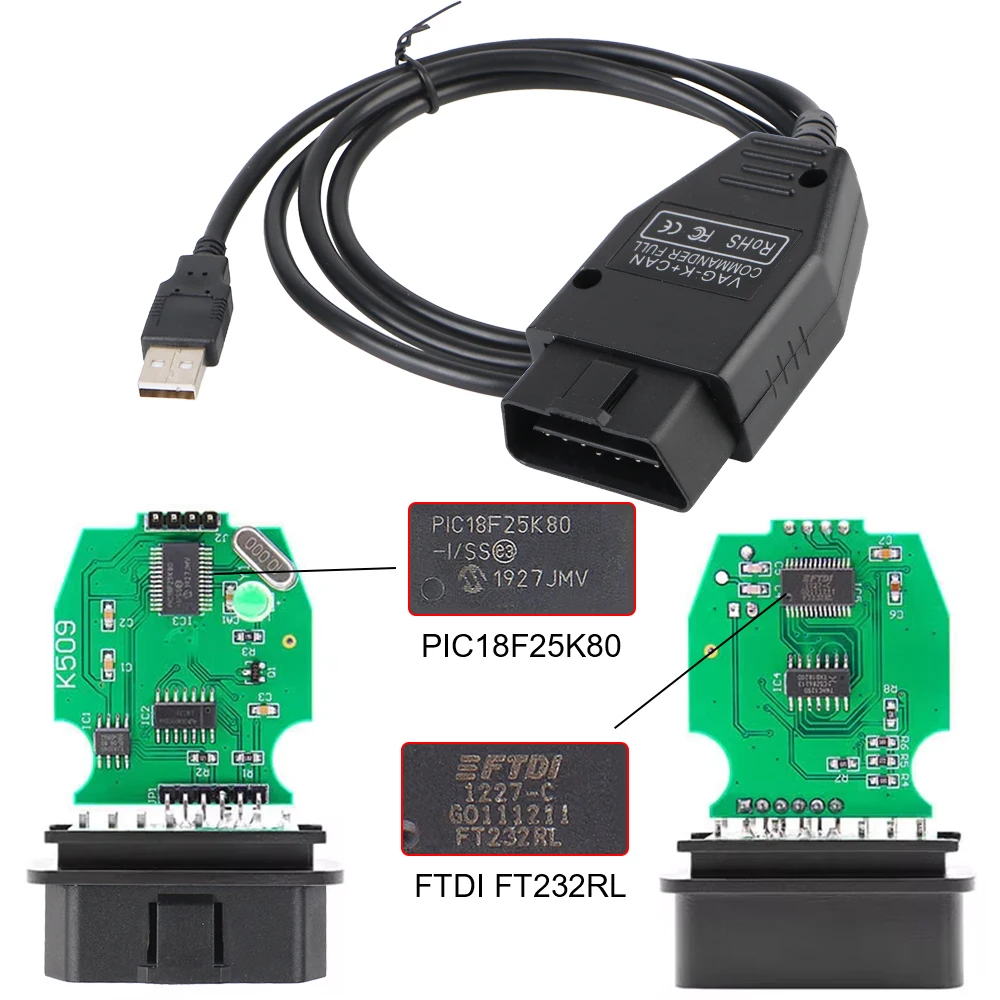 VAG escáner OBD2 para VW y Audi con cable diagnóstico - imagen 2