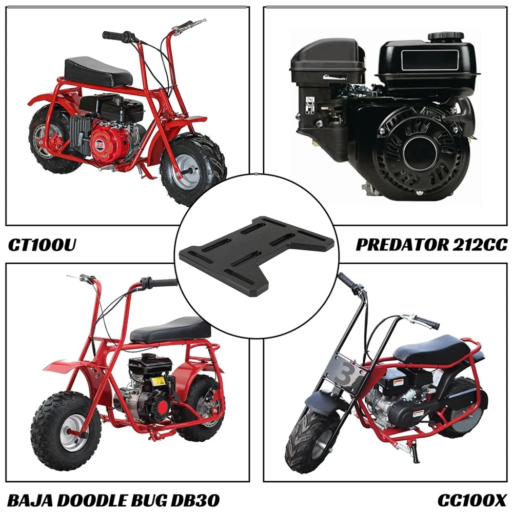 Placa soporte motor Predator 212cc para Go Kart Coleman 100 DB30 - imagen 5