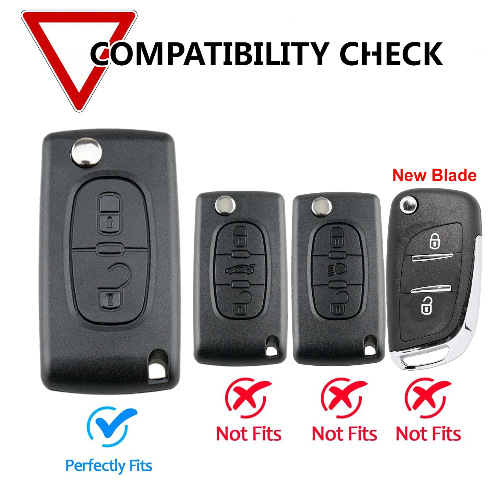 Funda mando llave Peugeot 206 308 Citroën C3 Berlingo - imagen 2
