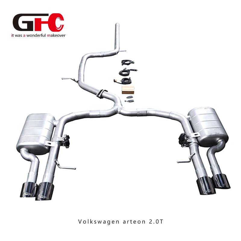 Escape catback GFC con válvula y cuatro salidas – VW Arteon/CC