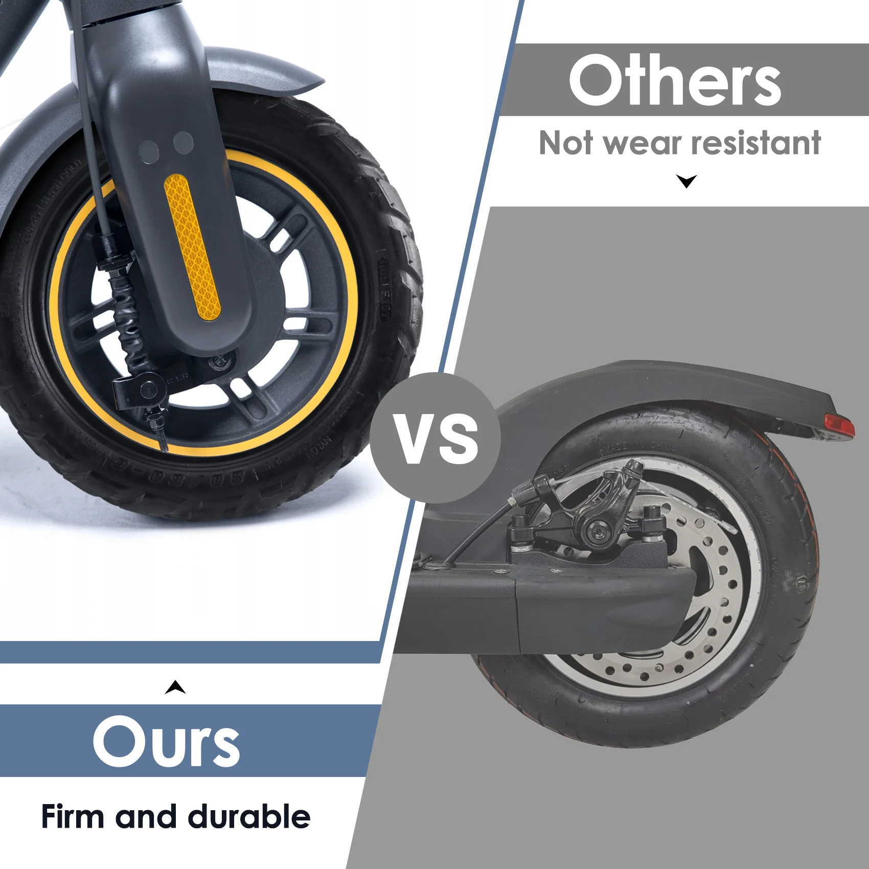 Neumático sin cámara 80/60-6 para patinete eléctrico - imagen 4