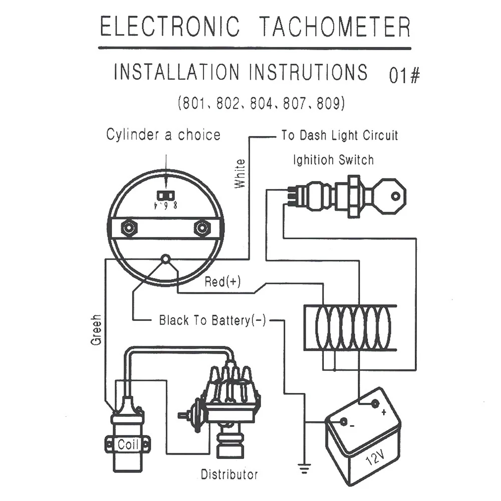Tacómetro 80 mm 0-8000 rpm para motores de 4, 6 y 8 cilindros - imagen 5