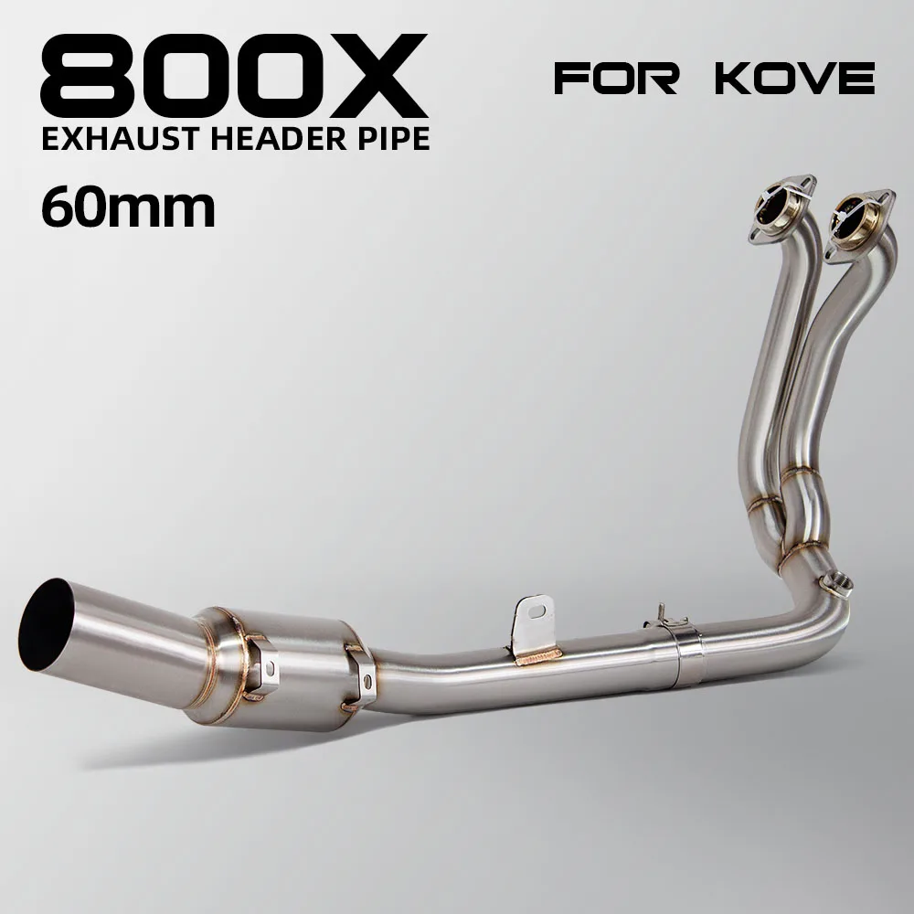 Tubo de escape frontal KOVE 800X Rally Adventure en acero inox