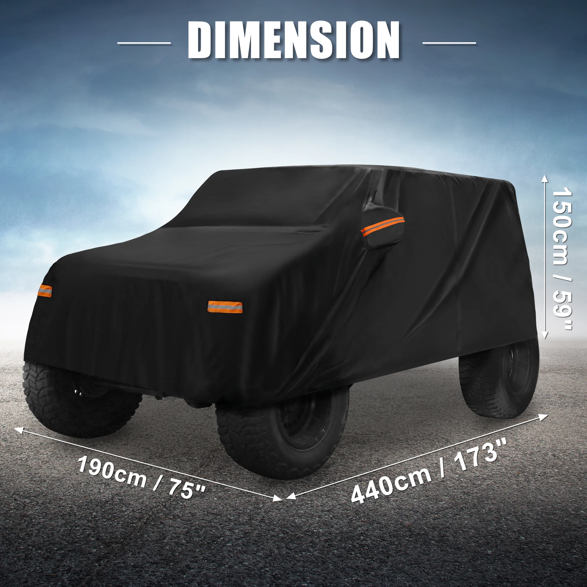 Funda exterior Jeep Wrangler JK 2007-2017 con cremallera de puerta - imagen 2