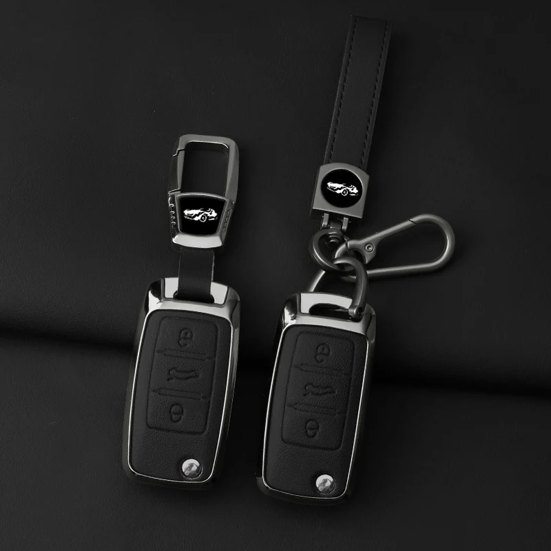 Funda llave coche piel y metal – VW Polo Golf 4 5 Octavia - imagen 3