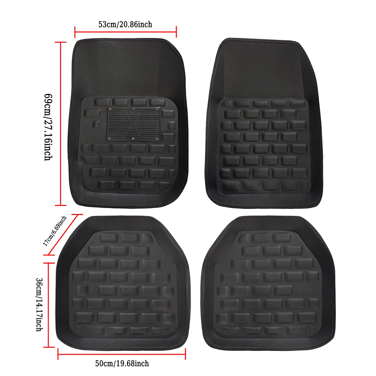 Alfombrilla universal para coche en detalle