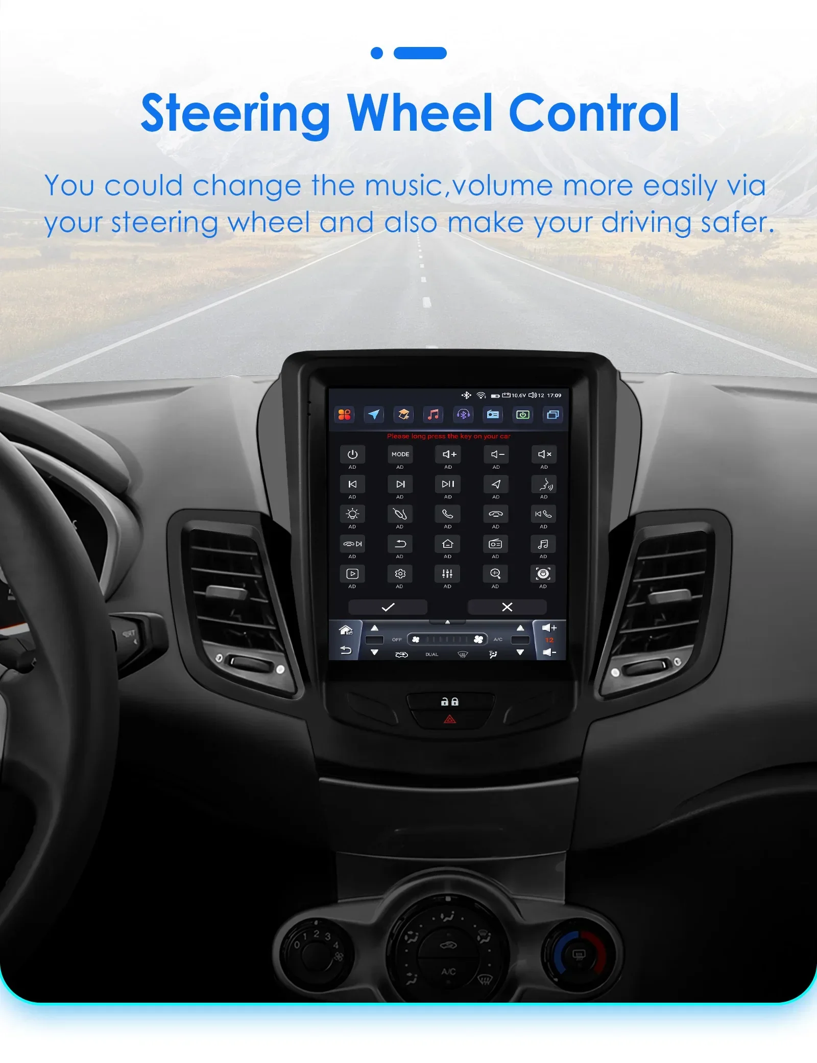 Autoradio Android 13 2DIN GPS Ford Fiesta MK7 2009-2016 Pantalla táctil - imagen 5