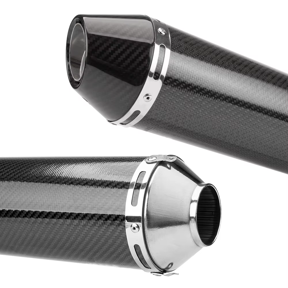 Silenciador trasero fibra de carbono universal – MT-07 CB650R Z400 - imagen 5