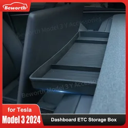 Bandeja consola Tesla Model 3 Highland TPE negro para almacenamiento