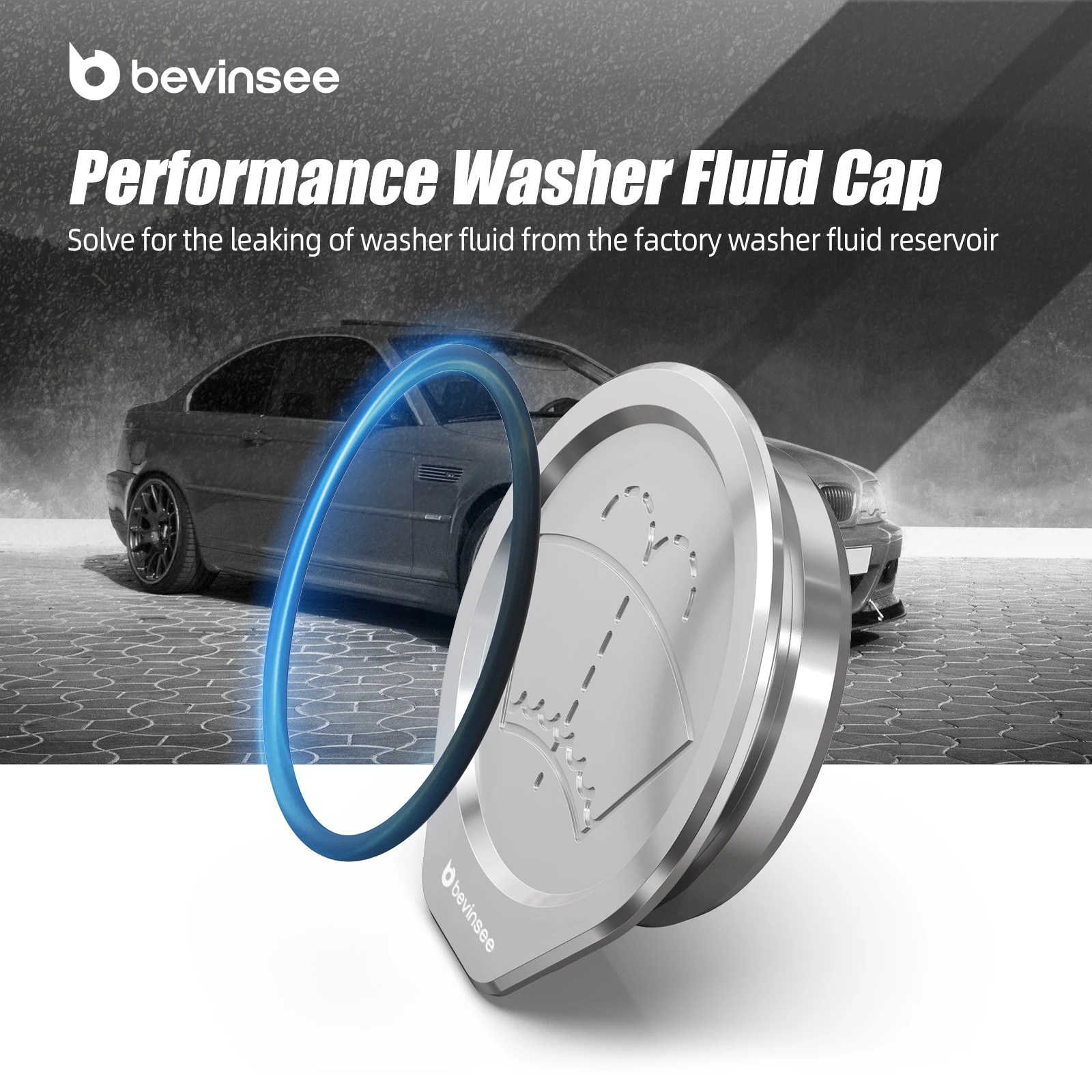 BEVINSEE Tapa depósito líquido lavavidas BMW E46 – OEM 61667007970 - imagen 3