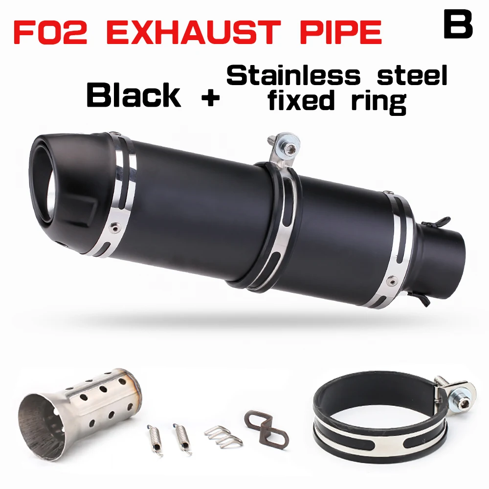 Silenciador de escape de motocicleta de 51 mm en fibra de carbono