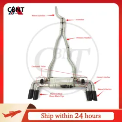CBNT catback con válvula de escape para BMW 540i 3.0 B58