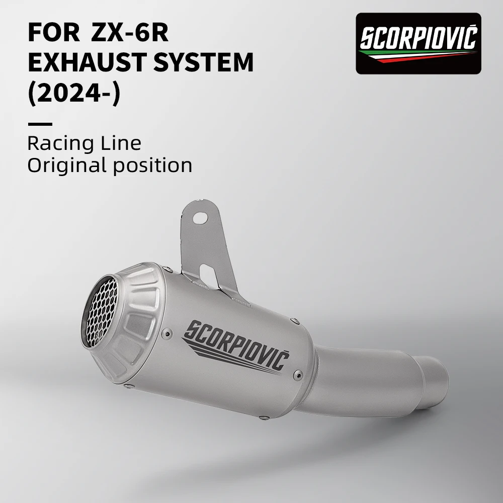 Escape slip-on Kawasaki ZX-6R 2024 – tubo enlace 51mm