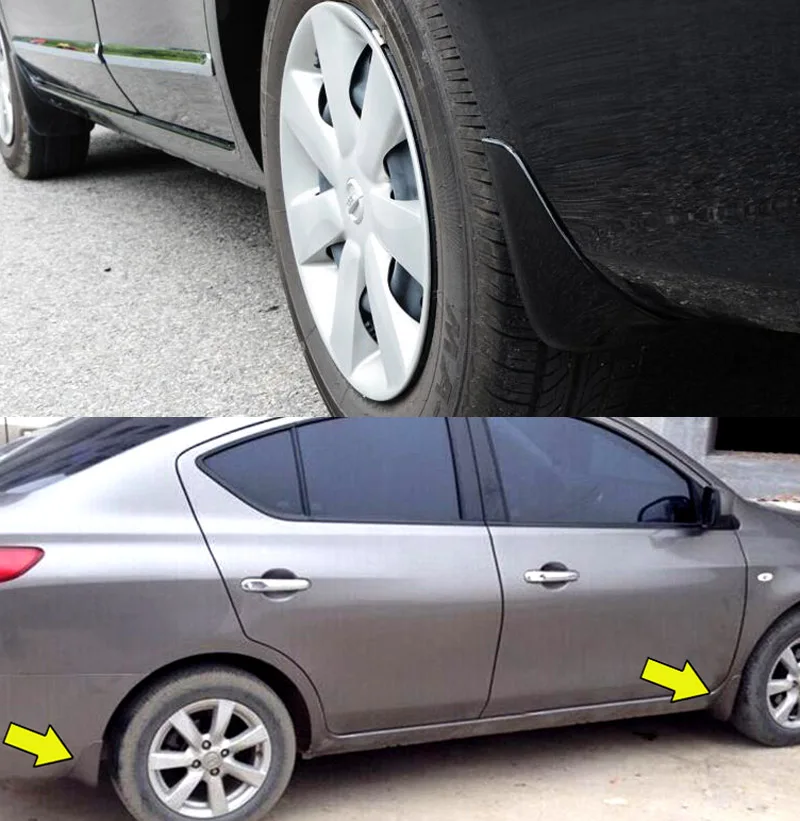 Guardabarros delanteros y traseros Nissan Versa Almera 2012-2017 - imagen 5