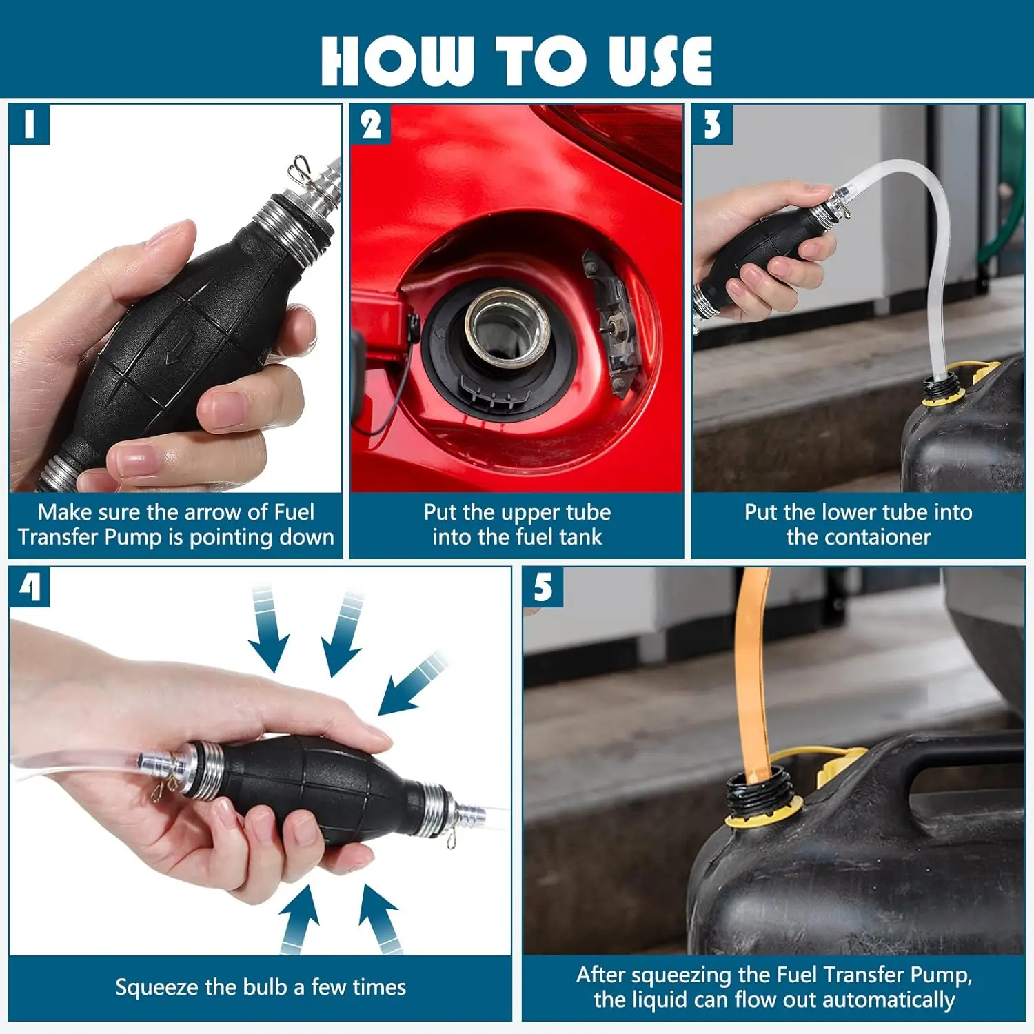 Bomba de combustible manual para coche, barco y fueraborda - imagen 3