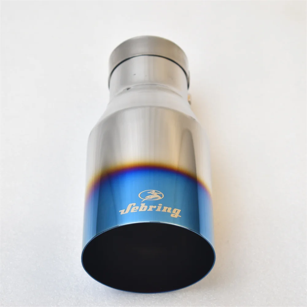 Silenciador escape Sebring 304 acero inoxidable boca plana azul GM - imagen 3