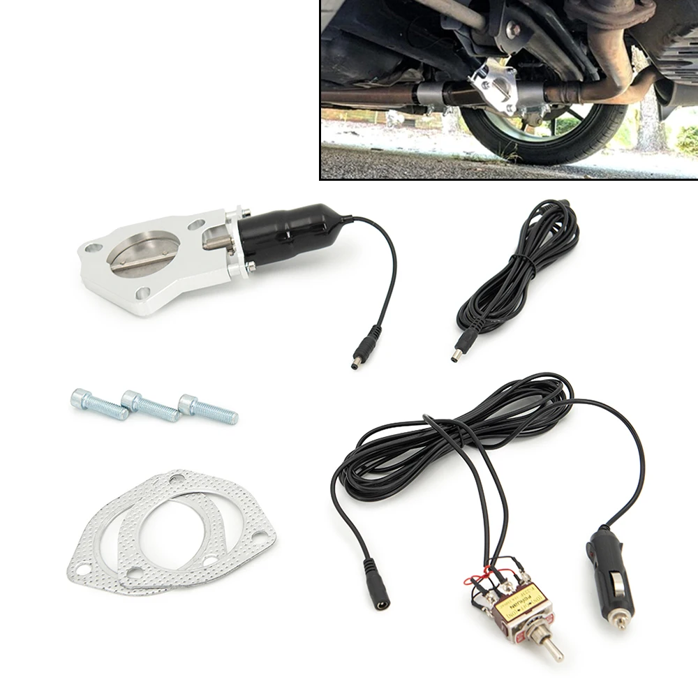 Kit válvula corte escape eléctrico – acero inox 2,5" y 3" + interruptor manual - imagen 2