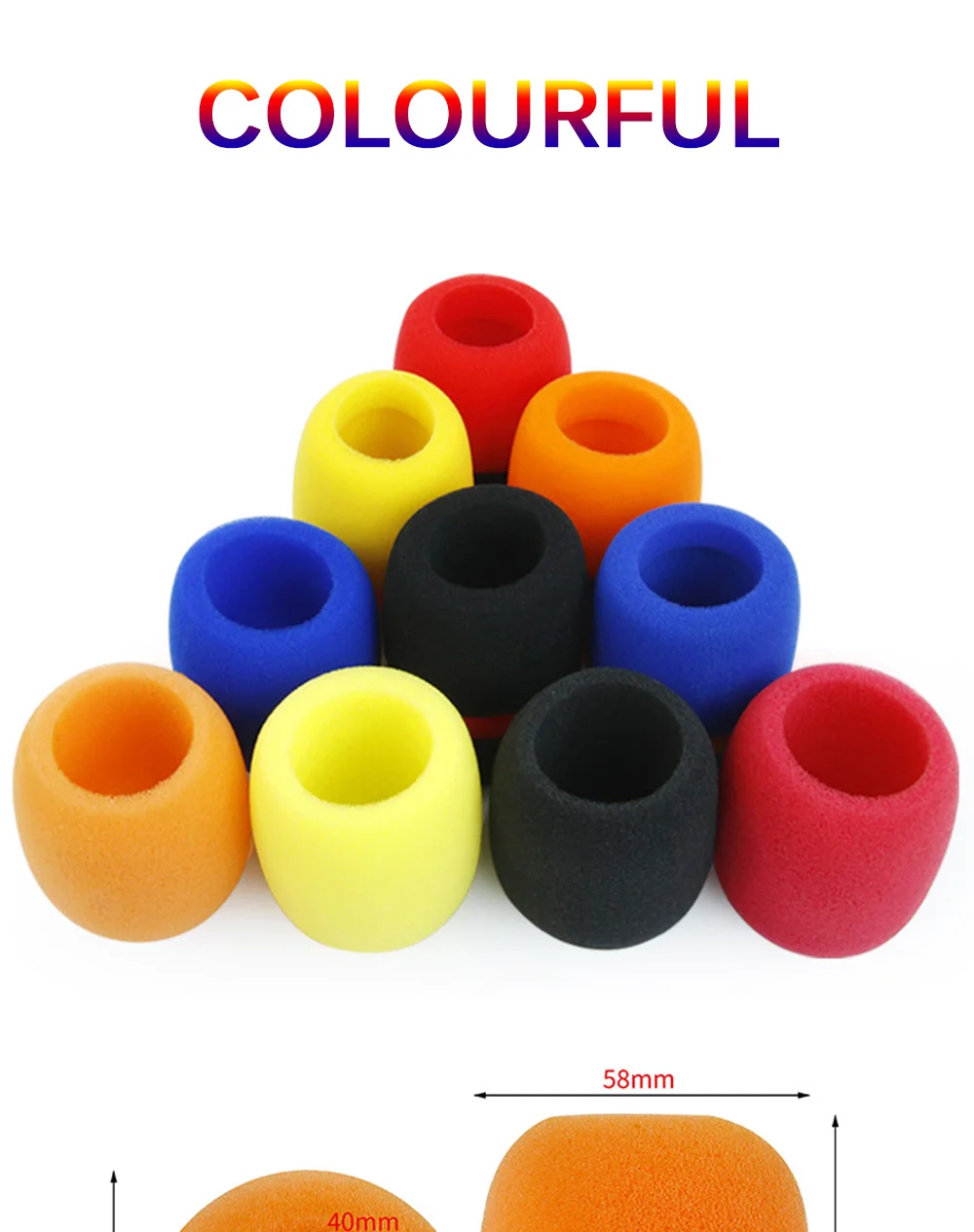 Funda micrófono espuma gruesa - kit