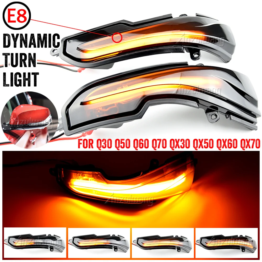 Intermitentes LED dinámicos de espejo para Infiniti Q30 y Q50 - imagen 4