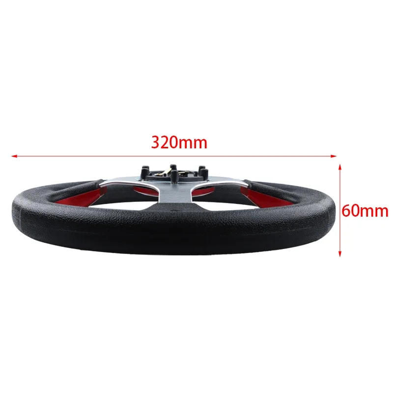 Volante de drift 320mm universal PVC y aluminio ligero - imagen 2