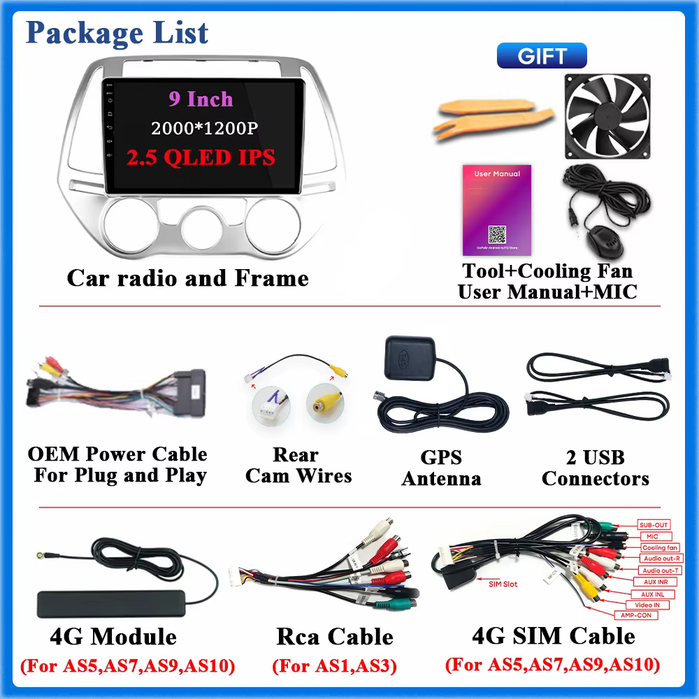 Radio multimedia CarPlay y Android Auto para Hyundai i20 PB 2012-2014 - imagen 5