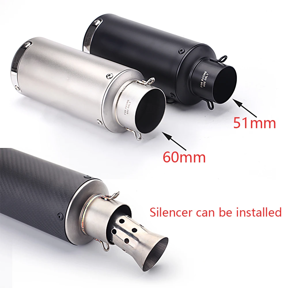 Terminal escape silenciador 51mm moto ER-6N SV650 Z800 - imagen 5