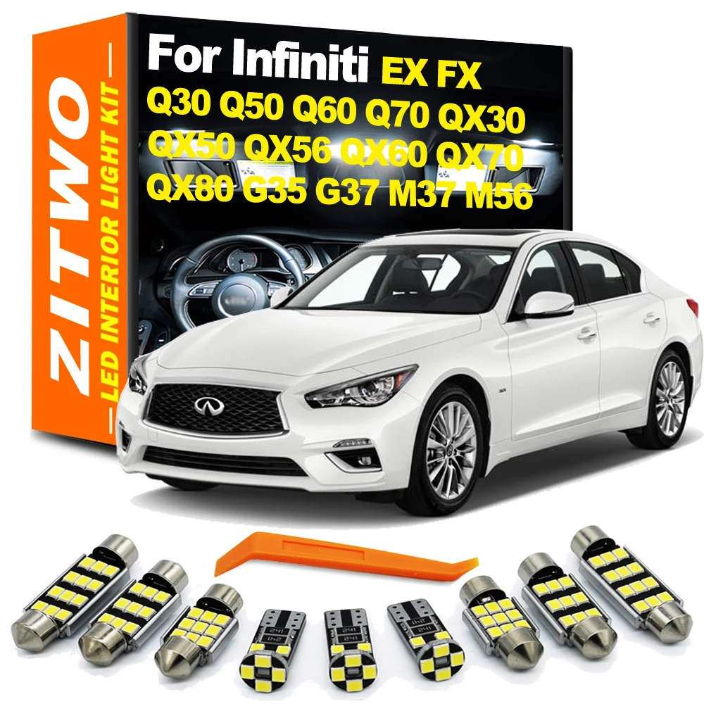 Kit luces LED interiores ZITWO para Infiniti Q30 Q50 Q70 QX60