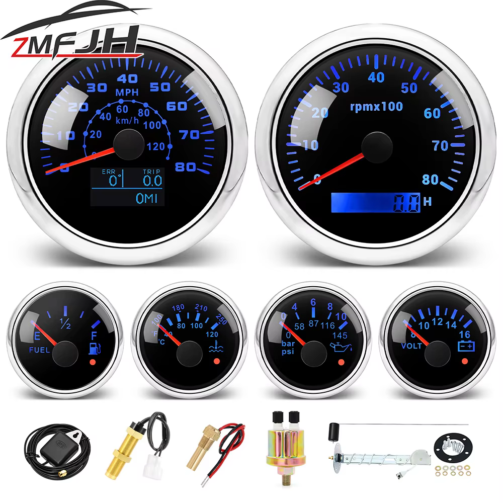 Kit de relojes marinos con velocímetro GPS y tacómetro