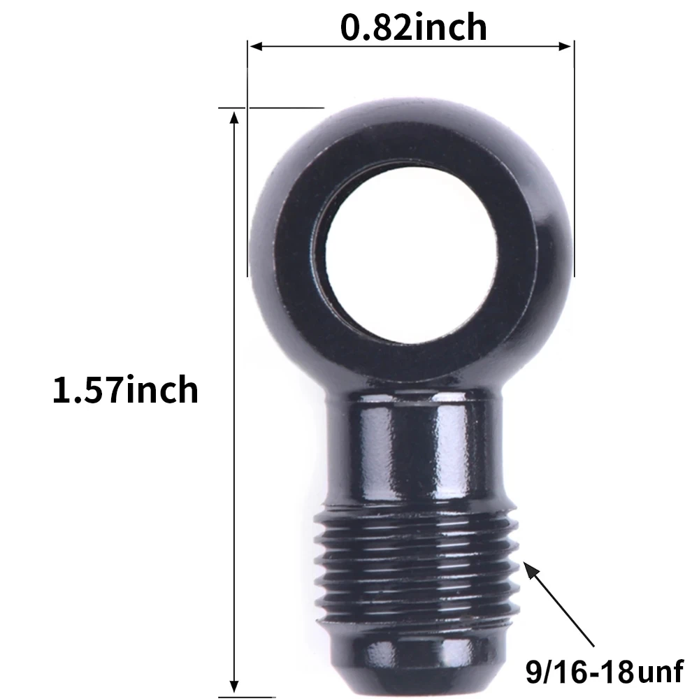 Adaptador banjo de combustible 12 mm a 6AN macho de aluminio