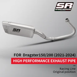 Escape Dragster 125 con silenciador DB Killer extraíble y tubo medio