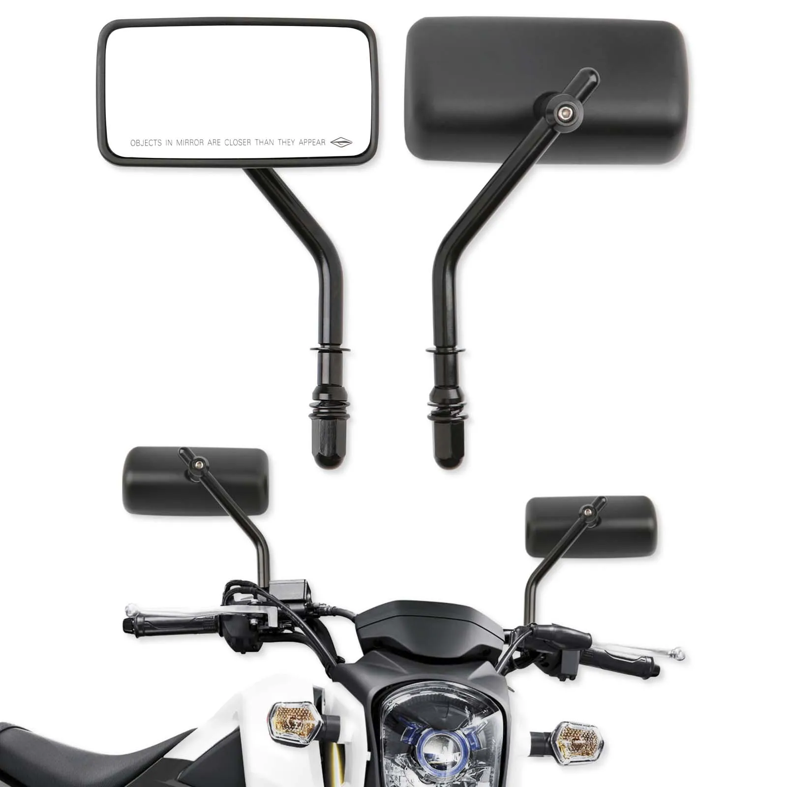Espejo retrovisor negro cromado Harley-Davidson Sportster 883 1200 - imagen 2