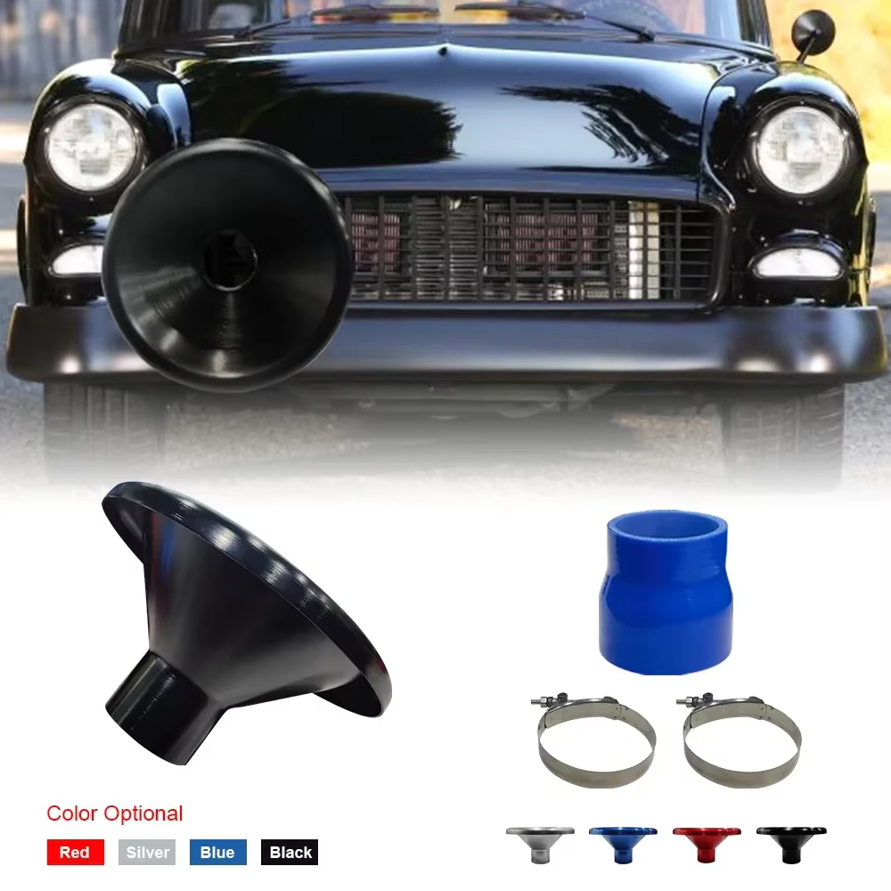Kit bocina turbo universal 2,5" con manguera silicona y abrazadera - imagen 2
