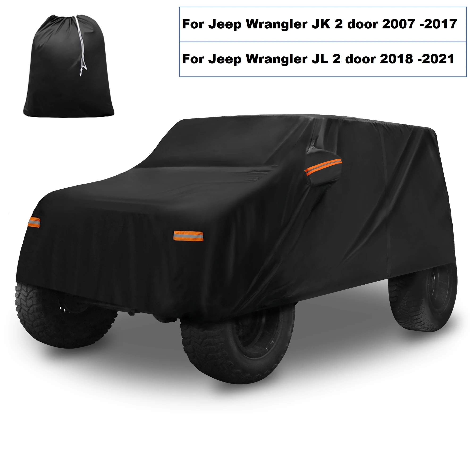 Funda exterior Jeep Wrangler JK 2007-2017 con cremallera de puerta
