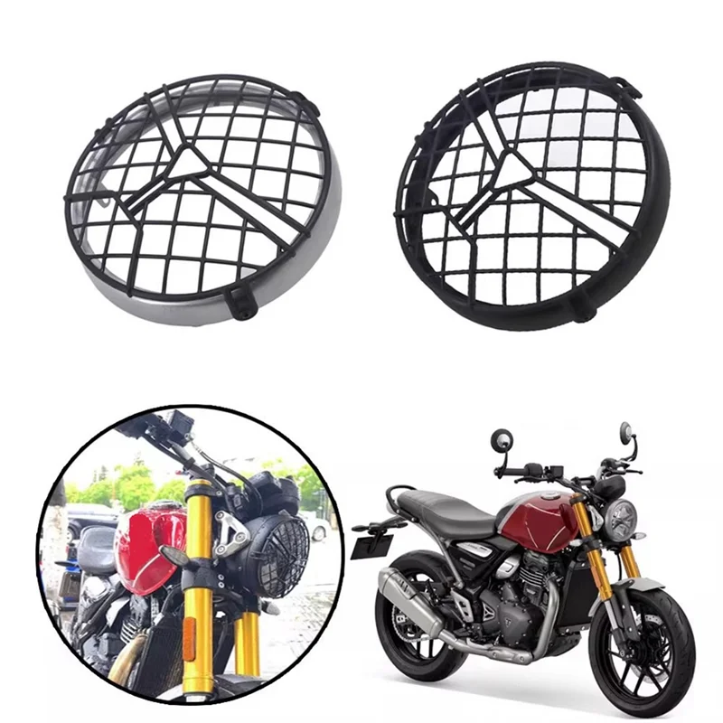 Protector rejilla faro plateado para Triumph Speed 400 2024-2025 - imagen 2