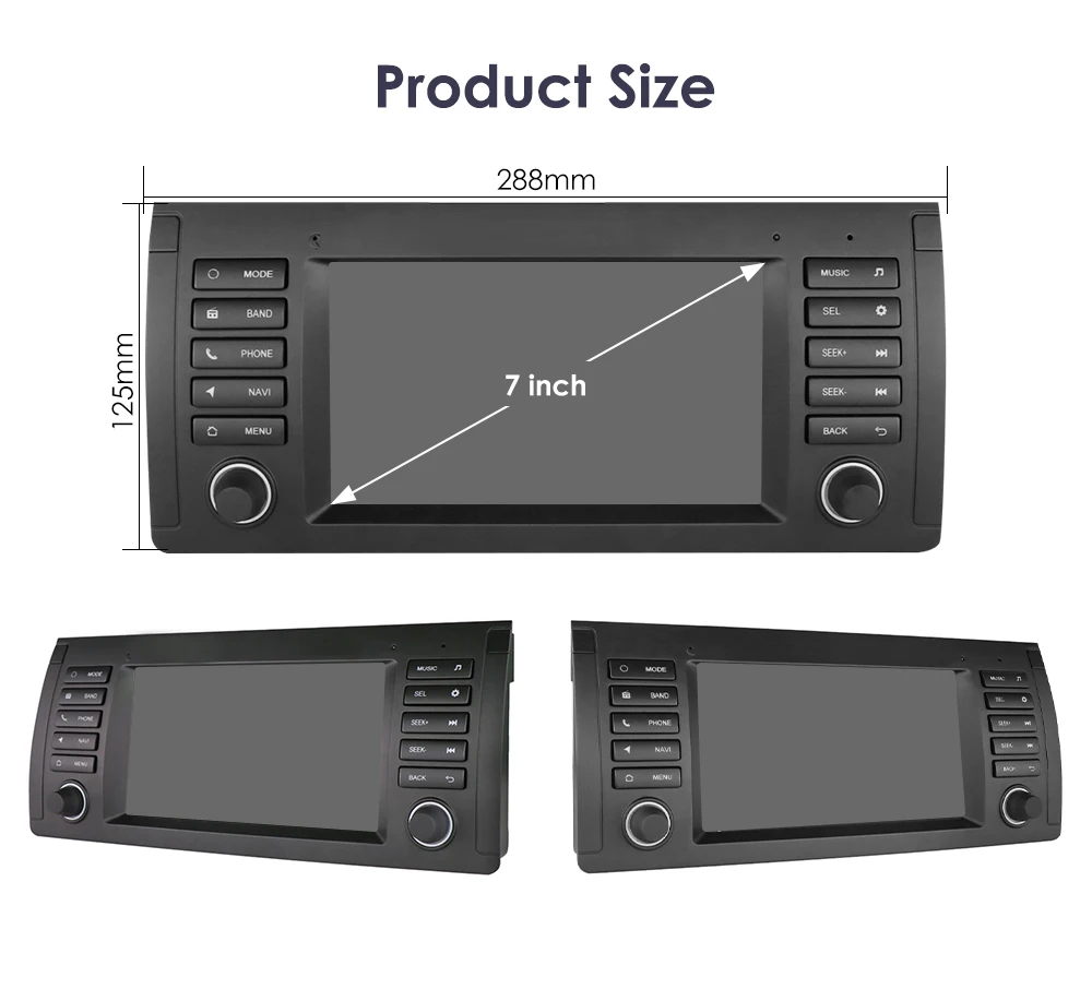 Reproductor multimedia Android 12 2Din GPS Carplay para BMW E39/E53 M5 - imagen 5
