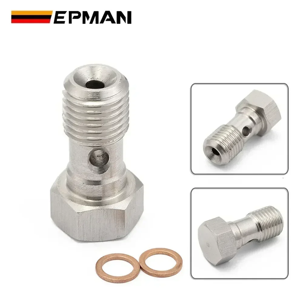 Perno banjo EPMAN 7/16 UNF acero inoxidable para líneas de freno - imagen 2