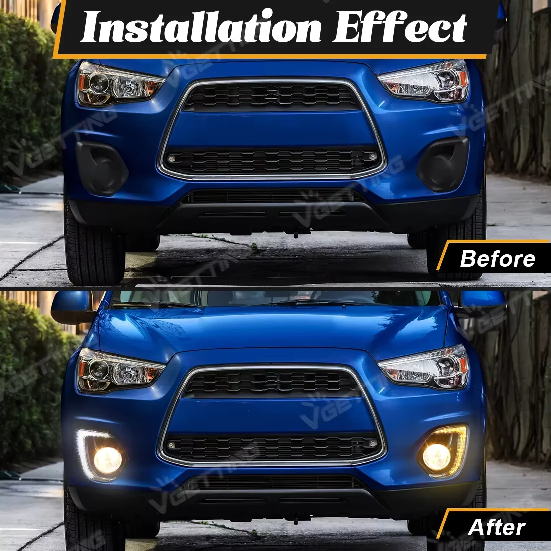 Luz LED DRL Mitsubishi ASX 2013-2015 compatible diurna