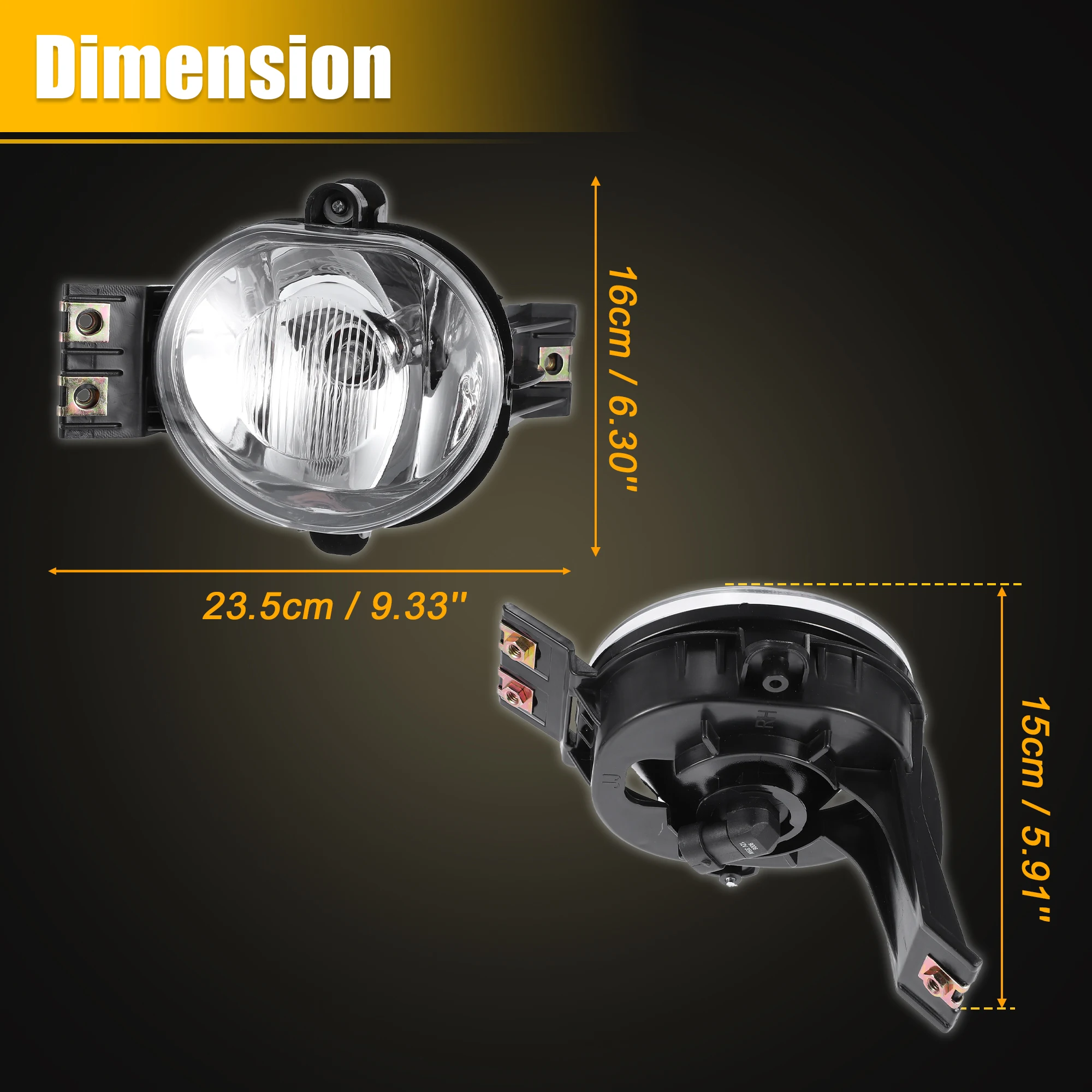 55077474AE Faros antiniebla transparentes Dodge Ram 1500/2500 - imagen 5