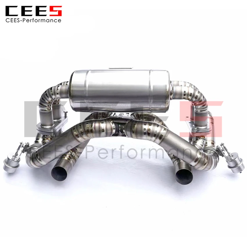 Sistema de escape trasero de eje cees para Ferrari F430 SC, silenciador de válvula Catback de rendimiento, accesorios de modificación automática para coche - imagen 4